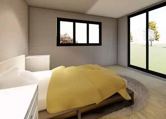 Modular Light Gauge Steel Frame Prefabricated Bungalow , Cheap Earthquake Prefab