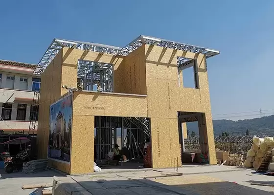 Duplex Light Gauge Steel Truss Prefabricated Homes 2nd Floor Luxury Villa