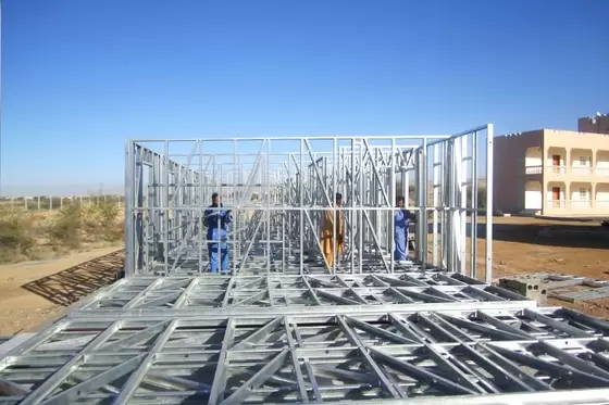 Light Gauge Steel Frame Prefab Metal Buildings Bungalow House Multi Family Home