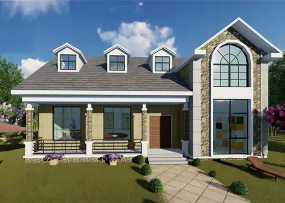 Galvanized Steel Frame Sandwich Panel Prefab Light Steel Frame House Kits