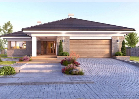 ICC-ES Prefabricated Luxury Villa Modular Homes With Light Steel Frame Fire Prevention