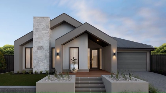 Luxury Prefabricated Villa High End Light Steel Mansion House 4 Bedrooms 2 Bathrooms Customizable Design