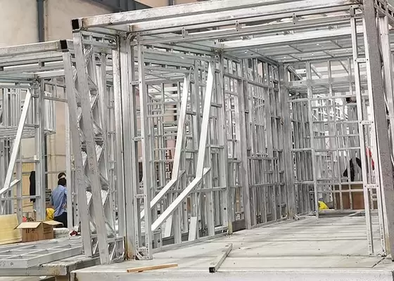 Light Steel Frame Prefab Mobile Homes House Kits To Build Metal WPC Cladding