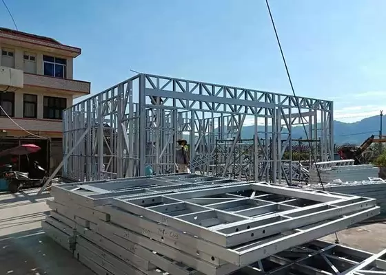 Duplex Light Gauge Steel Truss Prefabricated Homes 2nd Floor Luxury Villa
