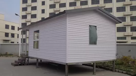 White Eco Friendly Prefabricated Mobile Homes / Light Steel Log Mobile Homes