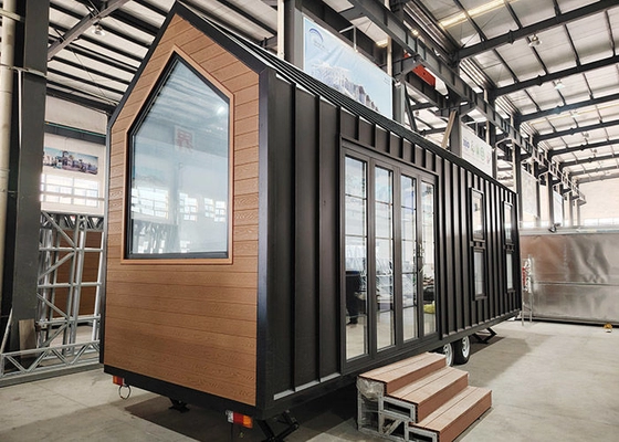 USA / NZ / AU Standard New Fancy Modular Home Tiny House On Trailer With Ligth Steel Frame