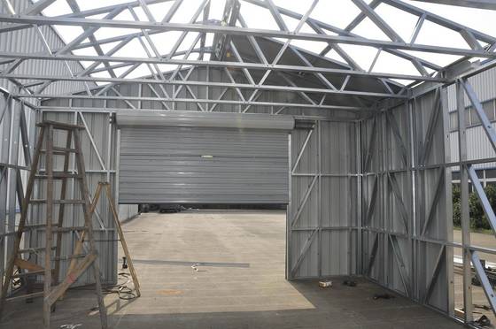 European standard prefab light gauge steel Fireproof Metal Car Sheds with CE certificate