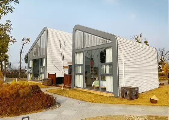 Modular Buildings Prefab House Expandable Container Light Gauge Steel Villa