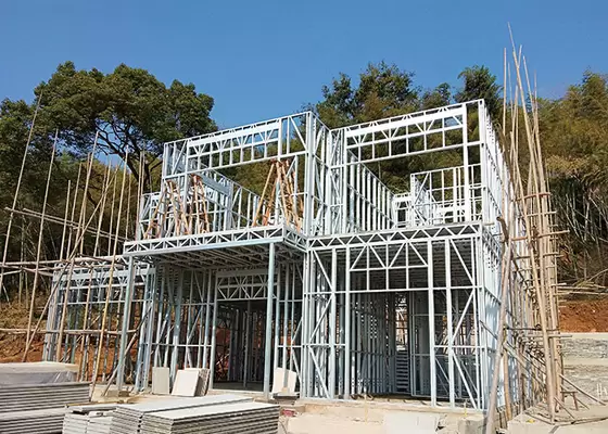 Modular Portable Light Steel Villa House Luxury Prefab Houses Insulation Material