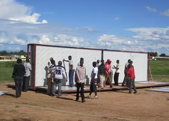 Emergency Shelter For Families, Portable Emergency Housing For Emergency Accommodation steel frame insulation