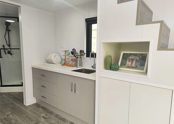 Modular Home Prefabricated Light Steel Structure Tiny House On Wheels With Trailer For Airbnb