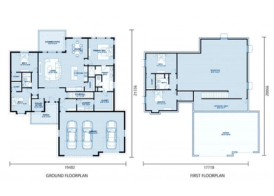 AS / NZS / USA Prefabricated Luxury Villas Durable Efficient Homes Light Steel Frame Hosue