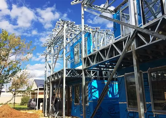 Light Steel Structure Wooden Decorate , Prefabricated Bungalow Homes , Modular Homes