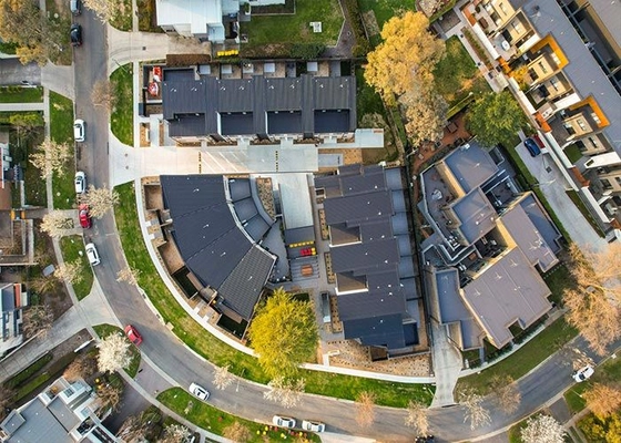 Small Affordable Townhouses Light Steel Framed Prefab Homes For Sale