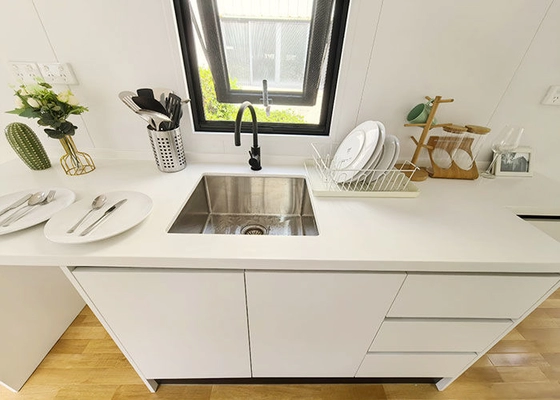 Expandable Mobile Tiny House On Wheels Prefab 2 Bedroom Cabin Ready Made Container