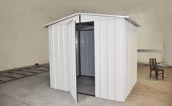 China White Moisture Proof Construction Steel Metal  Shelters / Car Sheds With Light Steel Frame