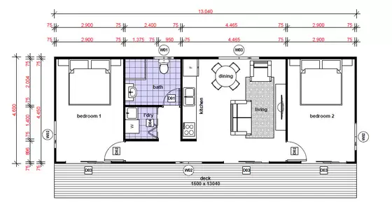 MultiFunction Prefabricated Australian Standard Granny Flats Small Modular apartments