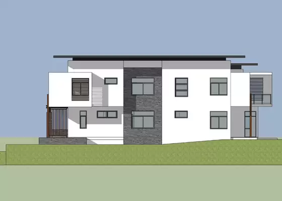 Easy Build Light Steel Prefab Villa High Performance Glass Wool Insulation With Two Levels