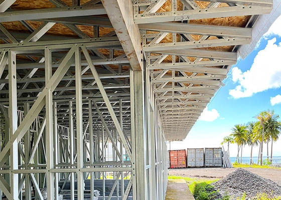 US/AS Prefab Wooden Bungalow Modular House Kits For Dormitory And Factory