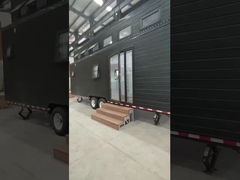 Austrilia Standard Light Steel Prefabricated Tiny House On Wheels With WPC Board Wall