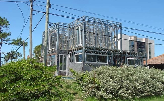 AS/NZS/USA Prefab Houses Luxury Villa Kits With Light Gauge Steel Modular Construction