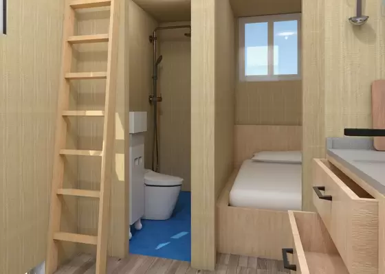 EU/USA/AUS/AZ Standard Pre-Made Prefabricated Light Steel Structure Mobile Tiny House On Wheels With Trailer