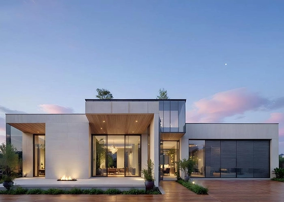 USA Standard Prefab Hosue Single Family Home Luxury 2 Story Light Steel Home Steel Kits