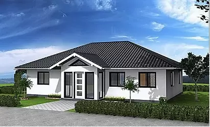 Hurricane Resist Prefabricated Bungalow , Steel Structure Bungalow House