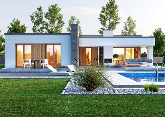 Light Steel Frame prefab villa house Metal Modular Home