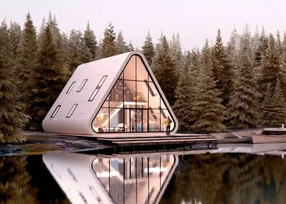 Prefab Light Steel Frame House Hotel Light Steel Unit Tiny Home