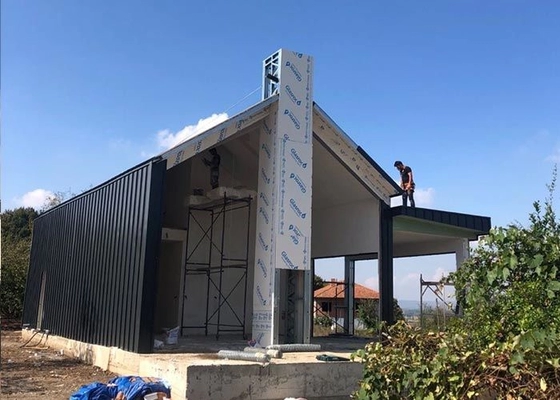 Modern Light Steel Frame House Kits With 3 Bedrooms NS/AS Prefab Light Steel Frame House