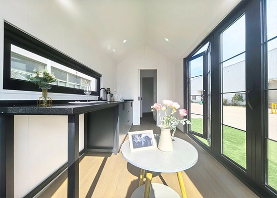 AS / US Prefabricated House Container Modern Design Tiny House Built On Trailer