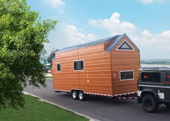 AU/US/NZ Standard Prefabricated Light Steel Tiny House On Wheels With Trailer Wholesale