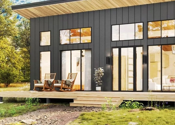 NS/AS Prefab Beach House Wooden Bungalow Prefab Living Complet With 3 Bedroom