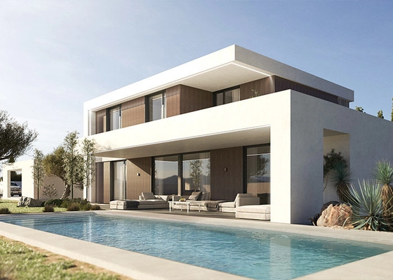 4 Bedroom Steel Structure Frame Building Prefab House Luxury Villa Steel House Kits