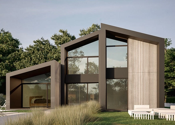 4 Bedroom Modern Two-Storey Modular Home Light Steel Frame Prefab For Family Life