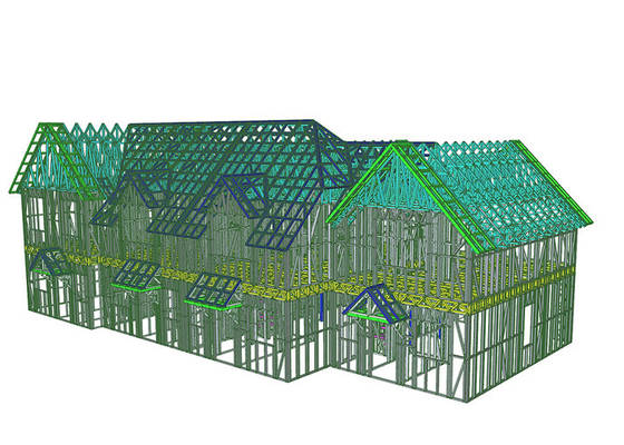 2 Storey Prefabricated Apartment Buildings With Light Steel Frame House In The UK