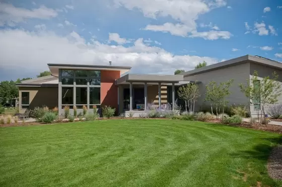 Light Steel Frame Prefab Bungalow Homes , Bungalow House With Big Window