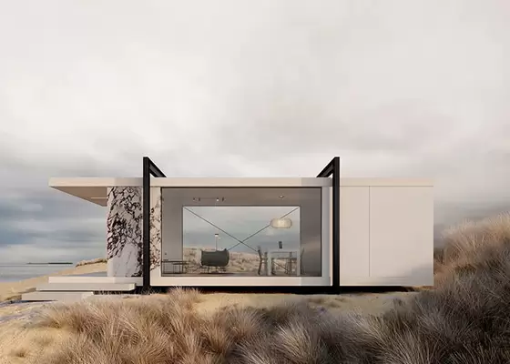 Prefab Modular Home Light Steel Frame Overwater Bungalow Light Steel Frame House