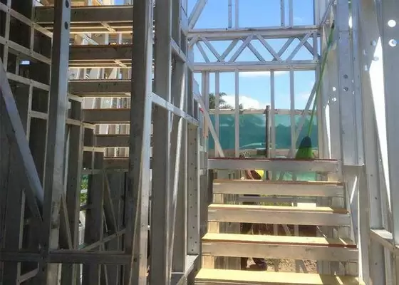 AS/NZS/USA Prefab Villa Light Steel House Earthquake Proof With Natural Lighting