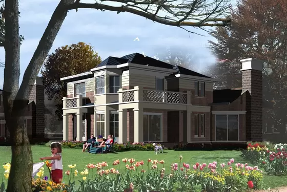 Modular House Light Steel Prefab House Fast Construction 4 Bedrom Prefabricated House